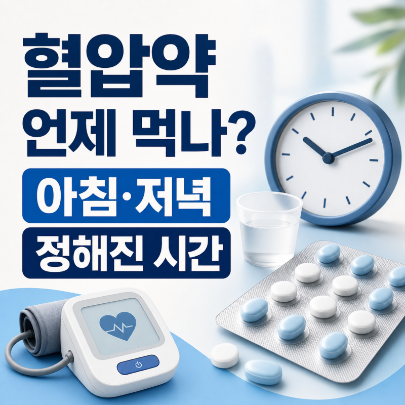 혈압약은 언제 먹나? 아침·저녁 복용 시간과 빼먹었을 때 대처