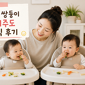 8개월 쌍둥이 자기주도 이유식 후기