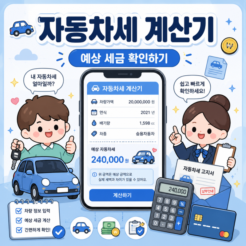 자동차세 계산기, 예상 세금은?