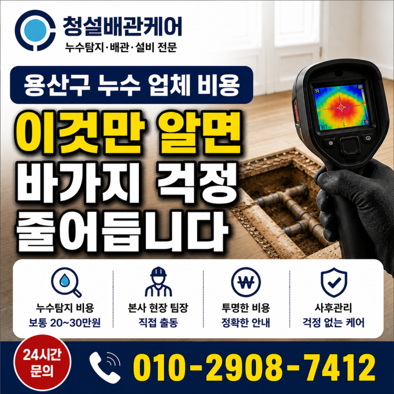 용산구 누수 업체 비용, 이것만 알면 바가지 걱정 줄어듭니다.