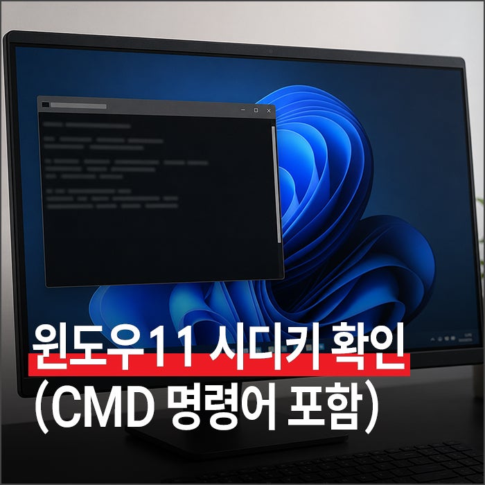 윈도우11 시디키 확인, 이 방법이면 1분이면 끝 (CMD 명령어 포함)