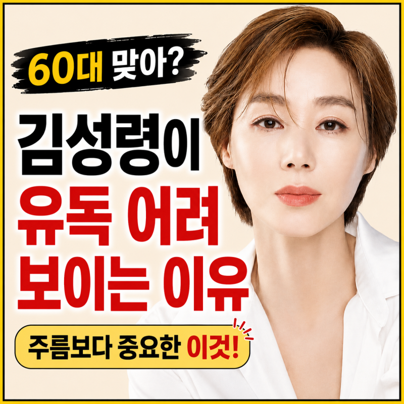 60대 맞아? 김성령이 유독 어려 보이는 진짜 이유! 동안비결 분석