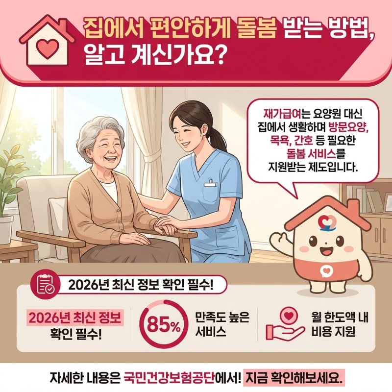 하반기 바뀌는 노인 돌봄 서비스, 재가급여 뜻 요양원 대신 집에서 돌봄 받을 때 알아둘 제도