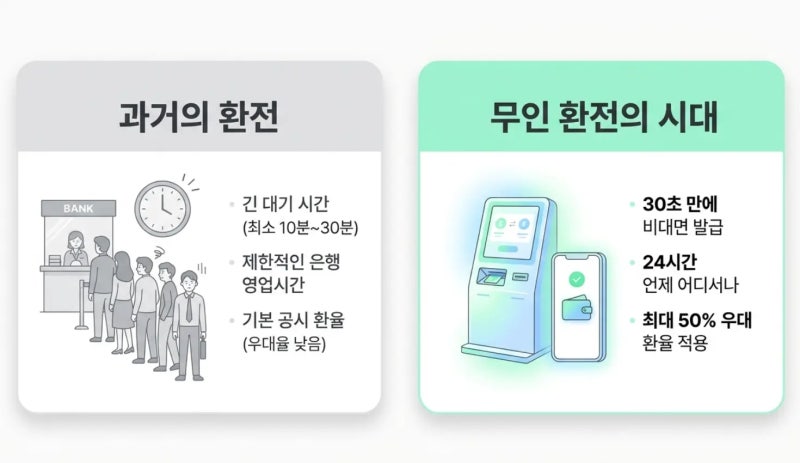 인천공항 무인 환전기, 1분 컷 완료 가능한 외화 환전 키오스크 , 환전 ATM 위치 가이드