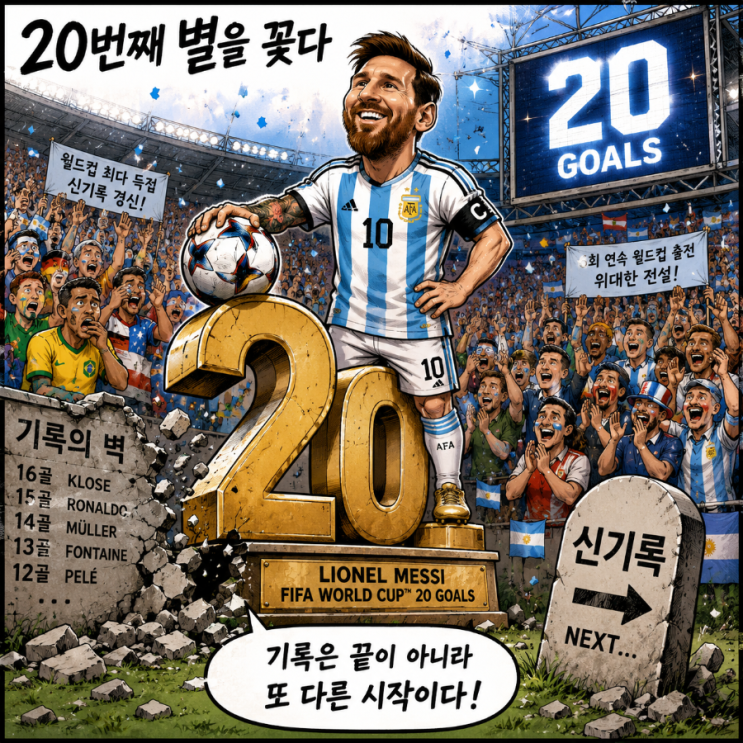 [월드컵] <b>아르헨</b>티나 축신... 골, 전인미답 대기록으로 <b>16강 진출</b>