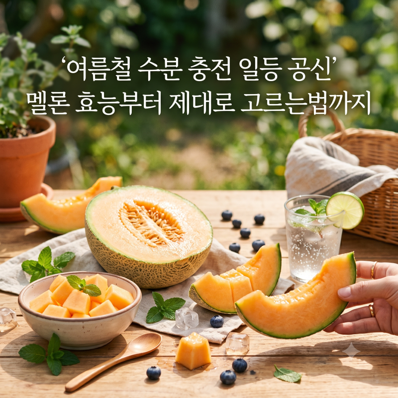 여름철 수분 충전 일등 공신, 멜론 효능부터 제대로 고르는법까지