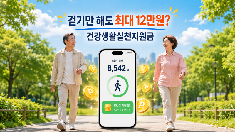 걷기만 해도 최대 12만 원? 건강생활실천지원금 대상자 조회부터 신청방법까지 총정리
