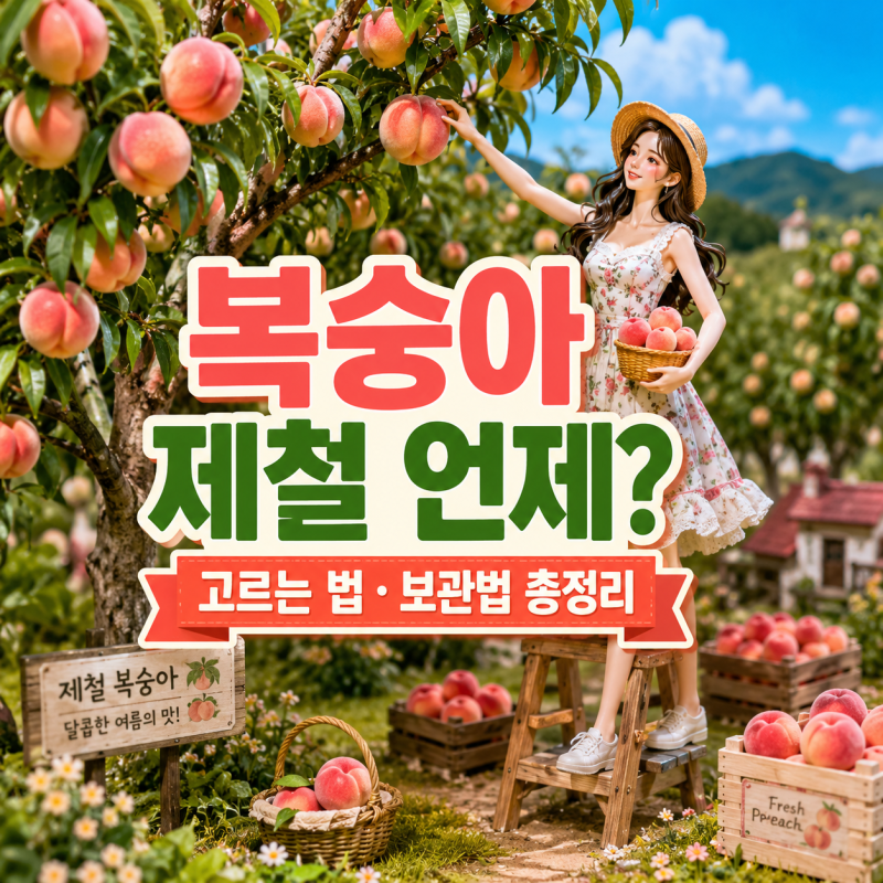 복숭아 제철 언제일까? 맛있게 고르는 법부터 보관법까지 총정리
