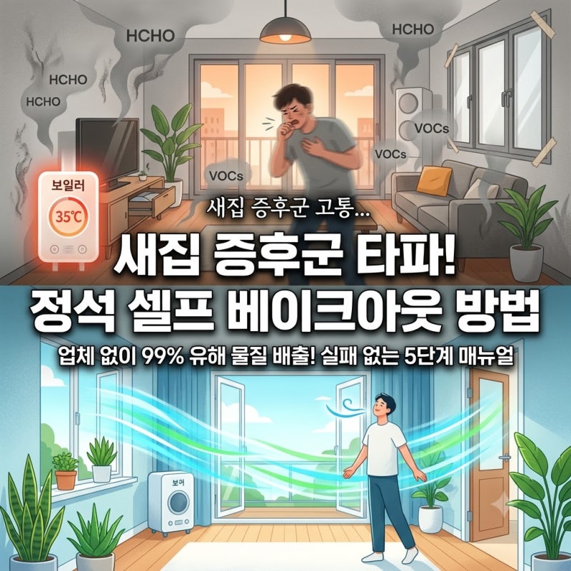 새집 증후군과 베이크 아웃(Bake-Out), 셀프로 유해 물질 배출하는 정석 방법