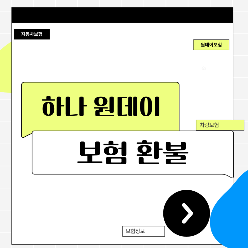 하나 원데이보험 환불 직접 해본 후기, 개시 후 취소 시 내 돈 지키는 법