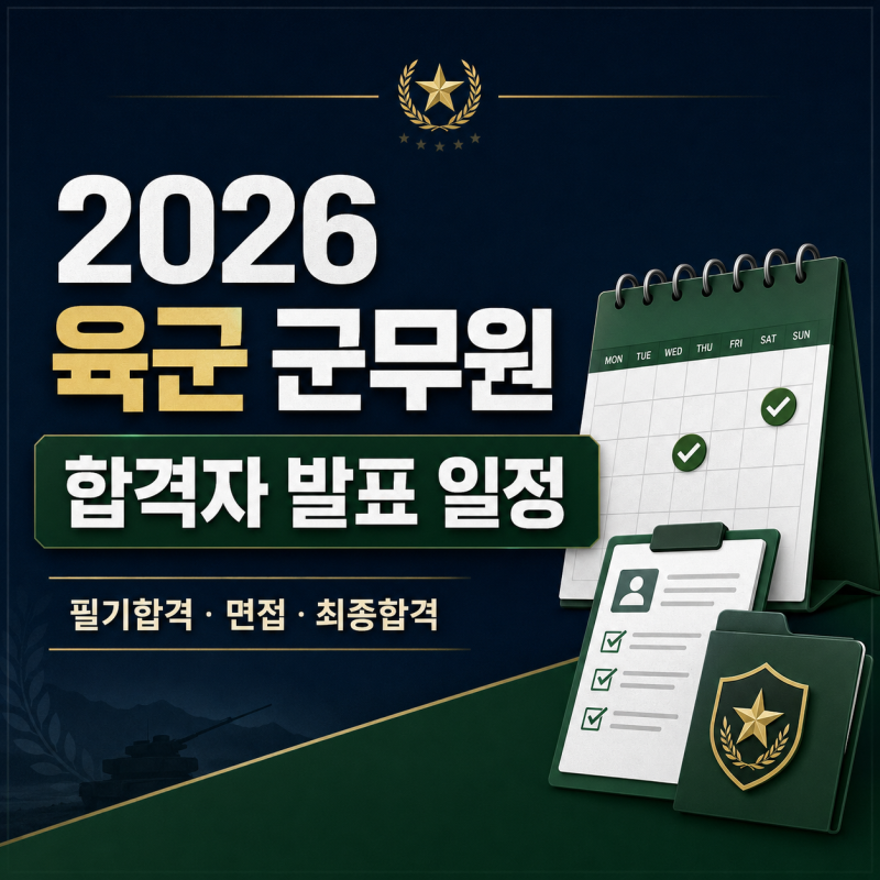 2026 군무원 필기시험 끝! 육군 군무원 다음 일정은?