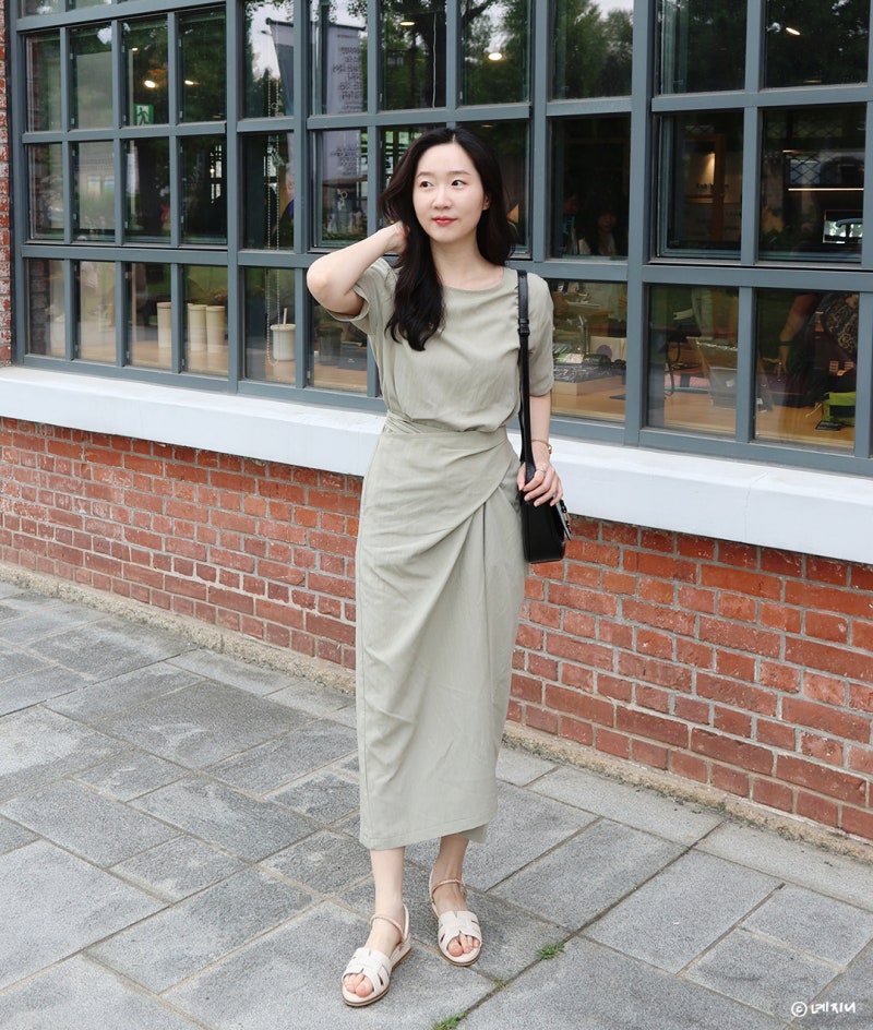 여름 데일리룩 코디, 와그 WAG 랩 원피스 입는법
