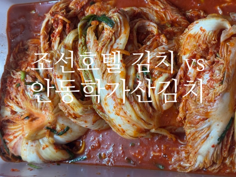 조선호텔 포기김치 vs 안동학가산김치 대구점 비교 내돈내산 후기