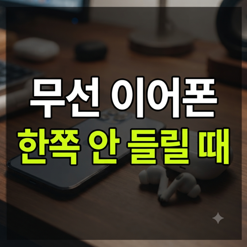 무선 이어폰 한쪽 안 들릴 때 해결하는 꿀 팁 방출