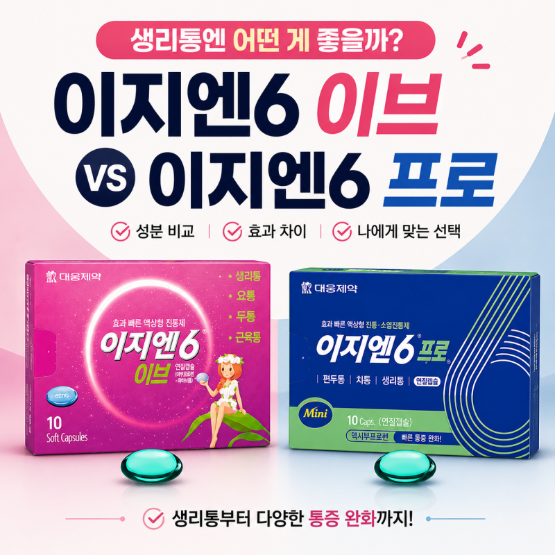 이지엔 6 식스 이브 프로 생리통에 어떤 약 먹어야 될까?