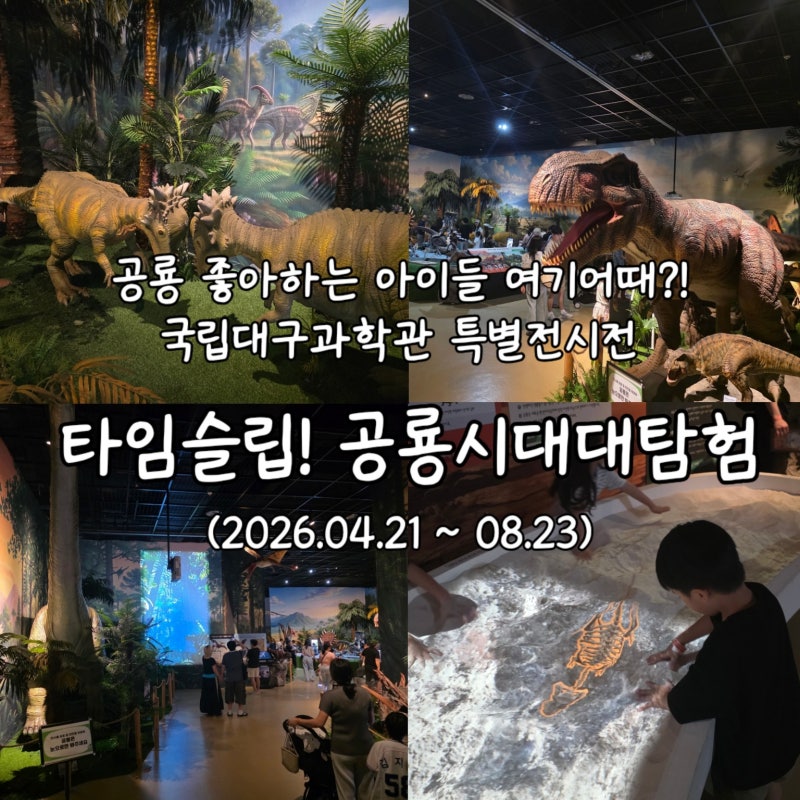공룡좋아하는 아이라면 국립대구과학관 공룡시대 특별기획전 패키지 추천