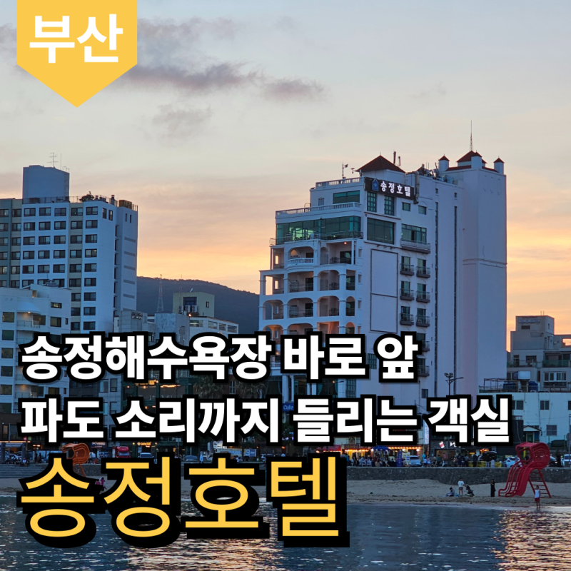 부산 송정해수욕장 앞 송정호텔 파도 소리 들리는 객실 후기