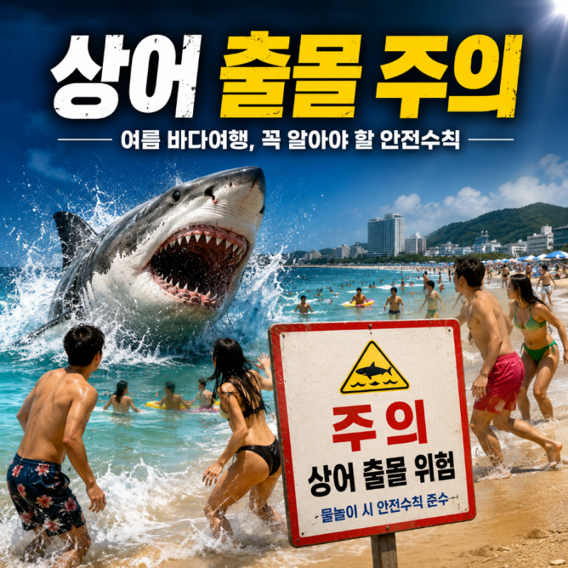 (속보) 강릉 안목해변 상어 출몰｜여름 바다여행 전 꼭 봐야 할 상어 안전수칙과 해수욕장 체....