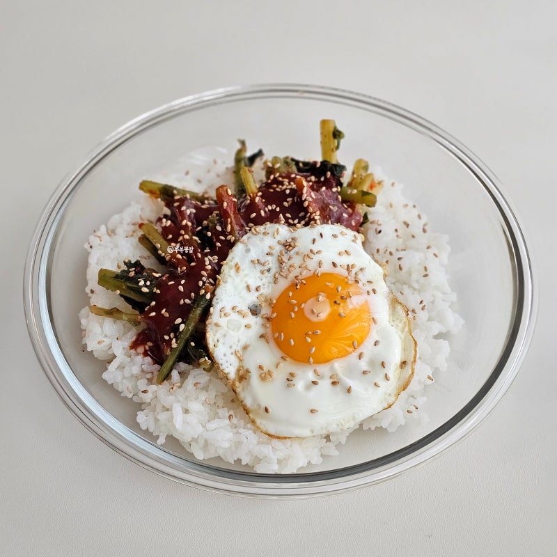 초간단 열무비빔밥 레시피 비빔밥 양념장 만들기