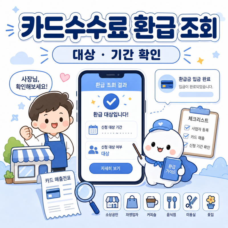 2026년 소상공인 카드수수료 환급 조회, 기간 나는 대상일까?