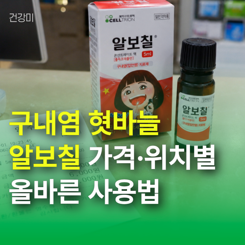 구내염 혓바늘 알보칠 가격 및 위치별 올바른 사용법: 효과 보려면 '이렇게' 바르세요