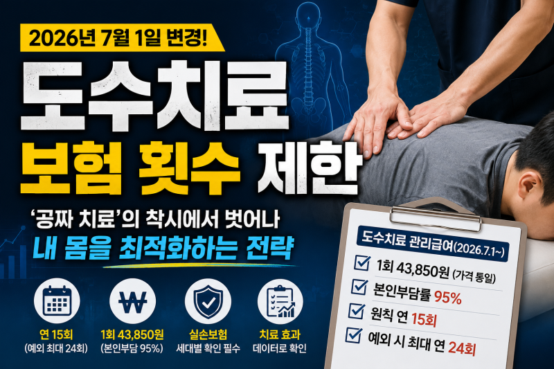 도수치료 보험 횟수 제한, ‘공짜 치료’라는 착시에서 벗어나 내 몸을 최적화하는 전략