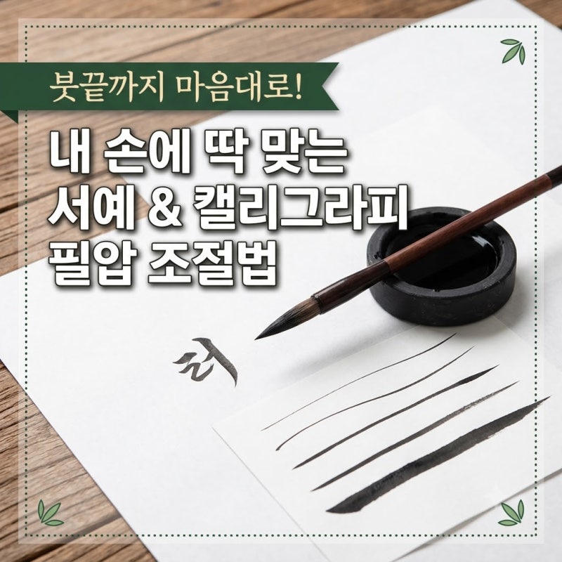 캘리그라피 독학 초보자가 필압 조절 실패하고 선 연습이 안 되는 진짜 이유