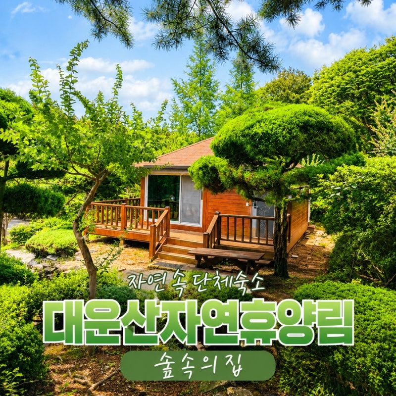 양산 대운산 자연휴양림 숲속의집 이팝나무, 단풍나무 12명 단체숙소 후기
