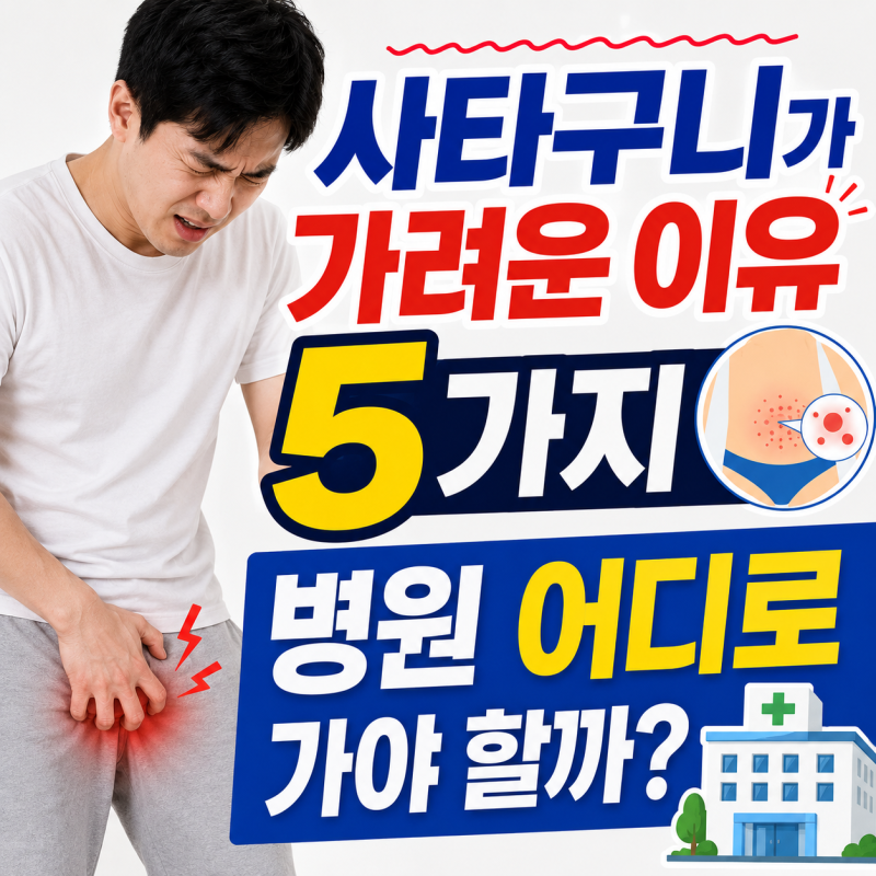 사타구니가 가려운 이유 5가지 병원 어디로 가야 할까?