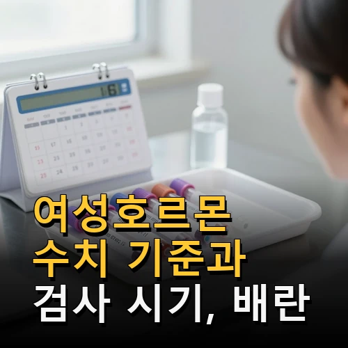 여성호르몬 수치 기준과 검사 시기, 배란 주기 관리법