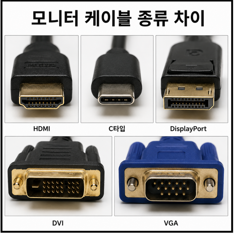 모니터 케이블 종류 차이