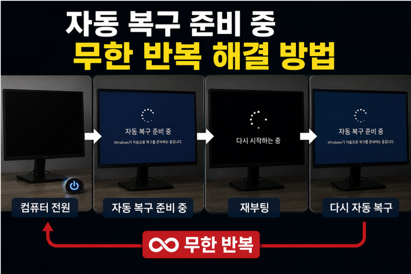 자동 복구 준비 중 무한 반복 해결 방법, 초기화하기 전에 먼저 확인해야 합니다