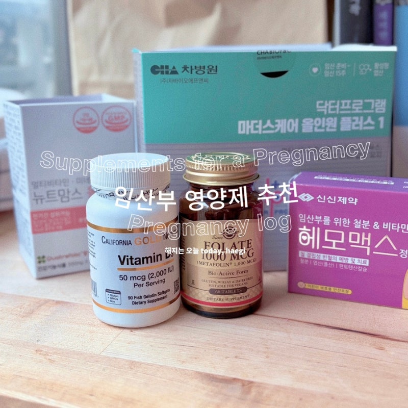 임신 초중기ㅣ임산부 영양제 5종 후기, 차병원 vs 뉴트맘스