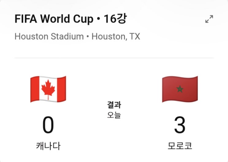 <b>모로코</b>, 캐나다 <b>3-0</b>으로 침몰시키며 8강 진출…개최국 돌풍... 