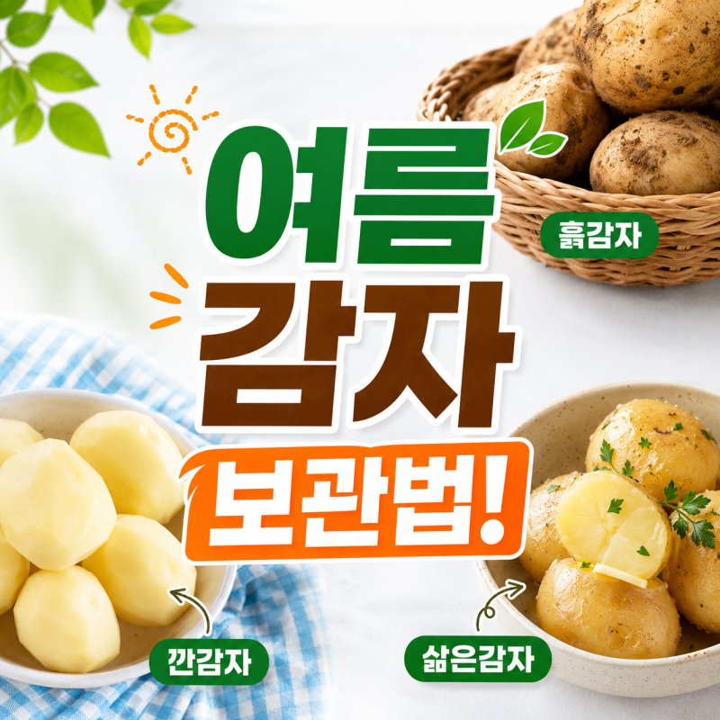 여름 감자 보관법! 흙감자 깐감자 삶은 감자 오래 보관하는 방법