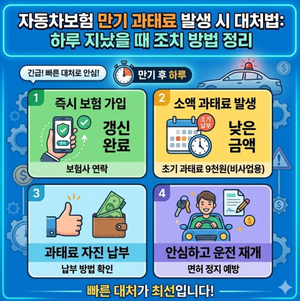 자동차보험 만기 과태료 발생 시 대처법: 하루 지났을 때 조치 방법 정리