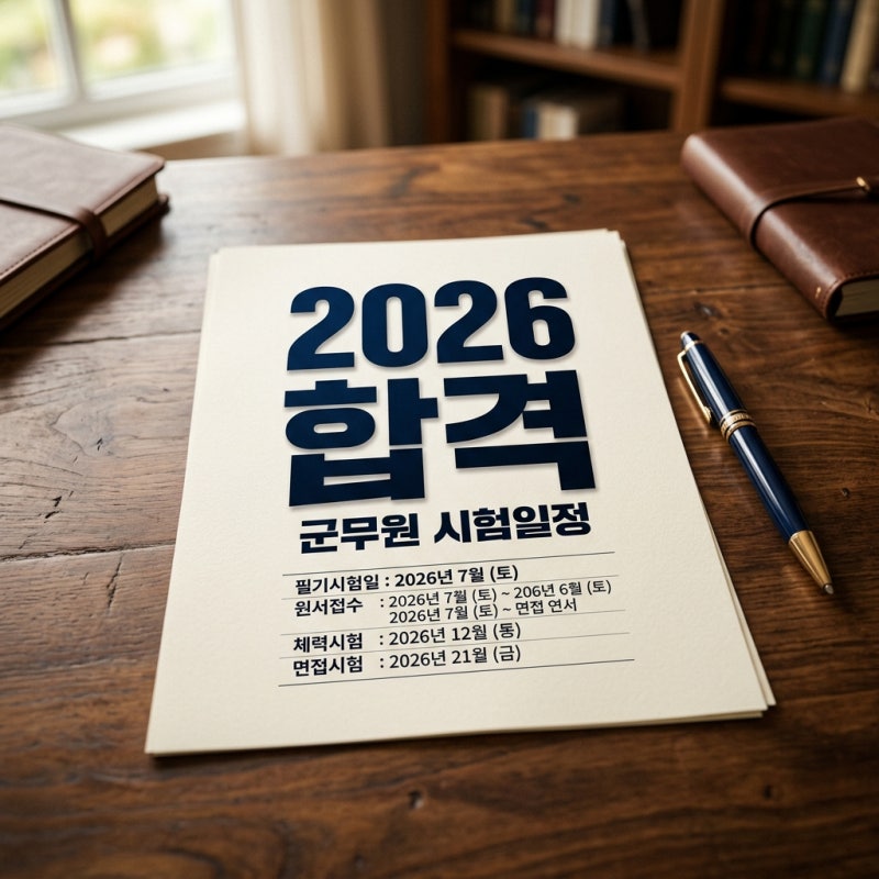 2026 군무원 시험 일정 및 합격 전략 핵심 정리