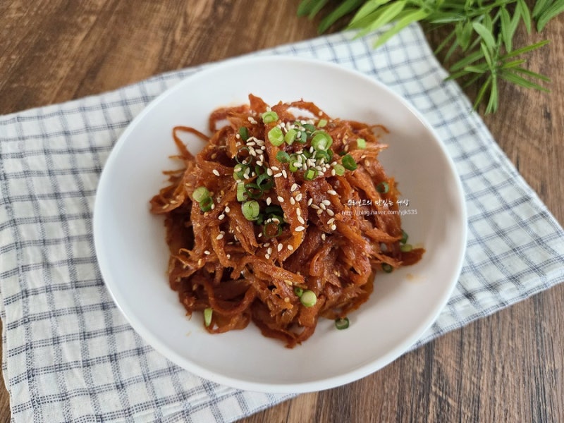 황태채 무침 만드는 법 명태포 명태 회 무침 요리 만들기