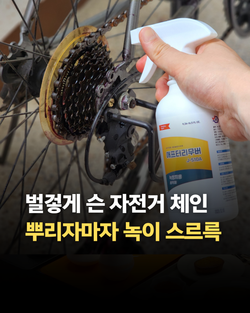 자전거 녹제거 하는 법 '뿌리자 마자 녹아내립니다' (ft. 자동차 녹제거제)