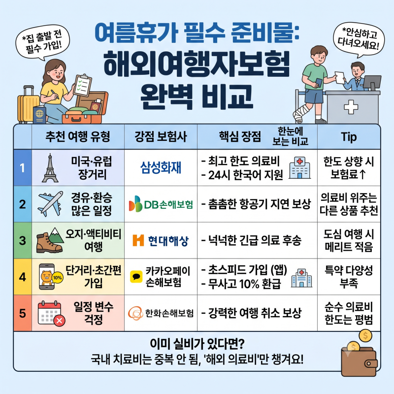 여름휴가 떠나기 전, 3만 원 아끼려다 300만 원 날린 썰 - 여행자 보험 총정리 비교