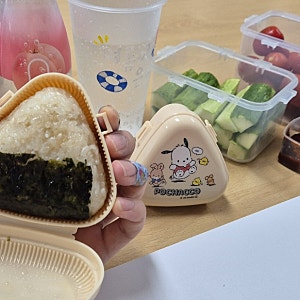 다이소 재료로 삼각김밥(오니기리) 도시락 3분만에 만드는 방법