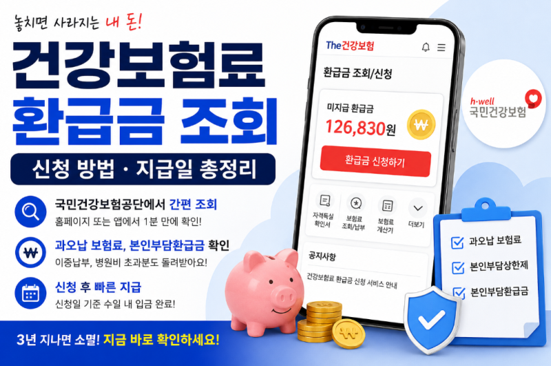 건강보험료 환급금 조회 방법｜신청·지급일 총정리