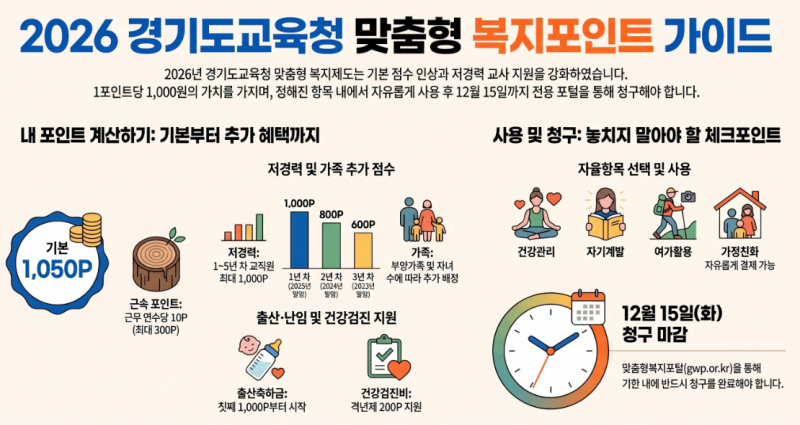 그냥 두면 소멸돼요! 12월 마감 전에 챙기는 경기 교원 맞춤형복지 A to Z