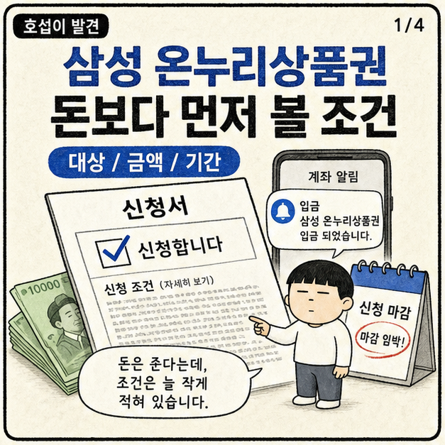 삼성 온누리상품권 사용 전 확인할 대상·사용처·주의사항