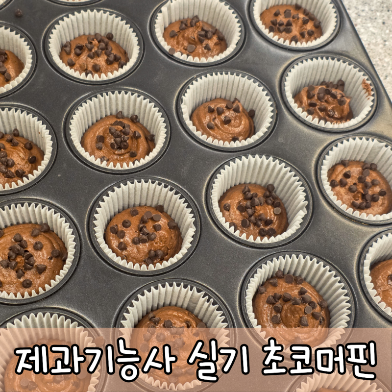 제과기능사 실기 초코머핀 만들기 레시피 연습 TIP