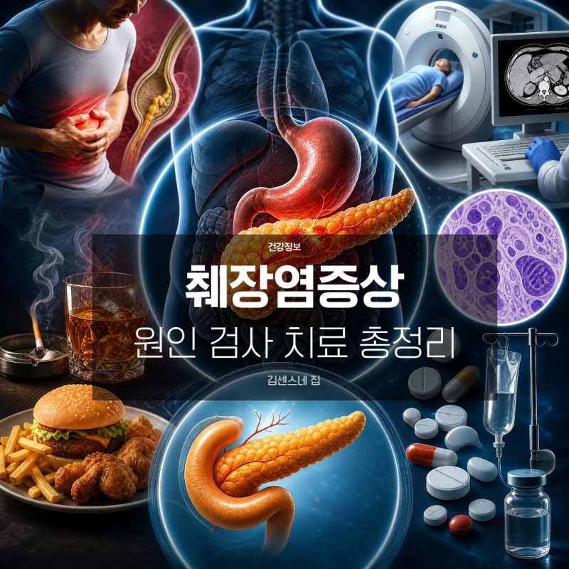 췌장염증상 원인 검사 및 치료; 췌장 위치