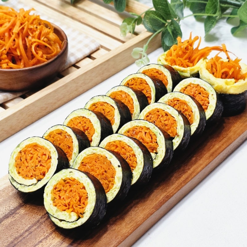 당근라페 김밥 만들기 밥 없이 말아도 맛있는 키토김밥 레시피