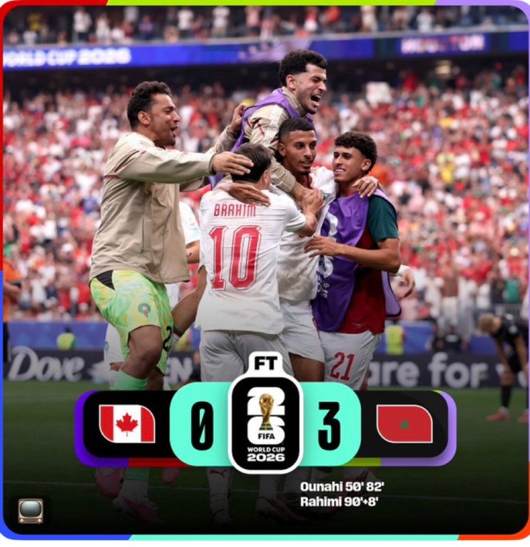 Round of 16; <b>모로코</b> 캐나다 <b>완파</b>하고 두 대회 연속 8강행