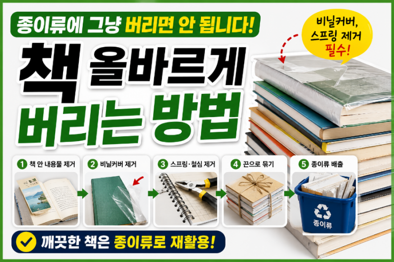 책, 종이류에 그냥 버리면 안 됩니다! 책 올바르게 버리는 방법