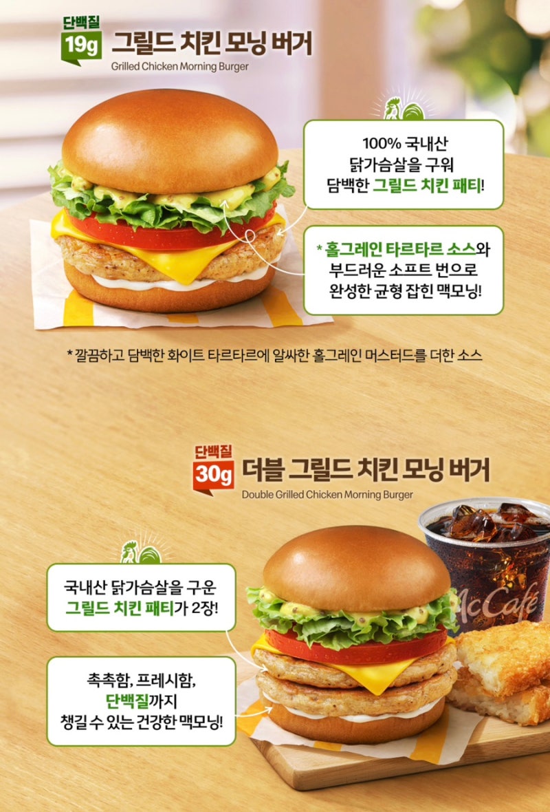 [신메뉴/맥도날드/더블 그릴드 치킨 모닝 버거] 추천여부, 가격, 칼로리/ 이 맛은 뭐랄까 다이....